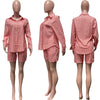 Patch Pocket Vertical Stripes Summer Thin 2PC Set
