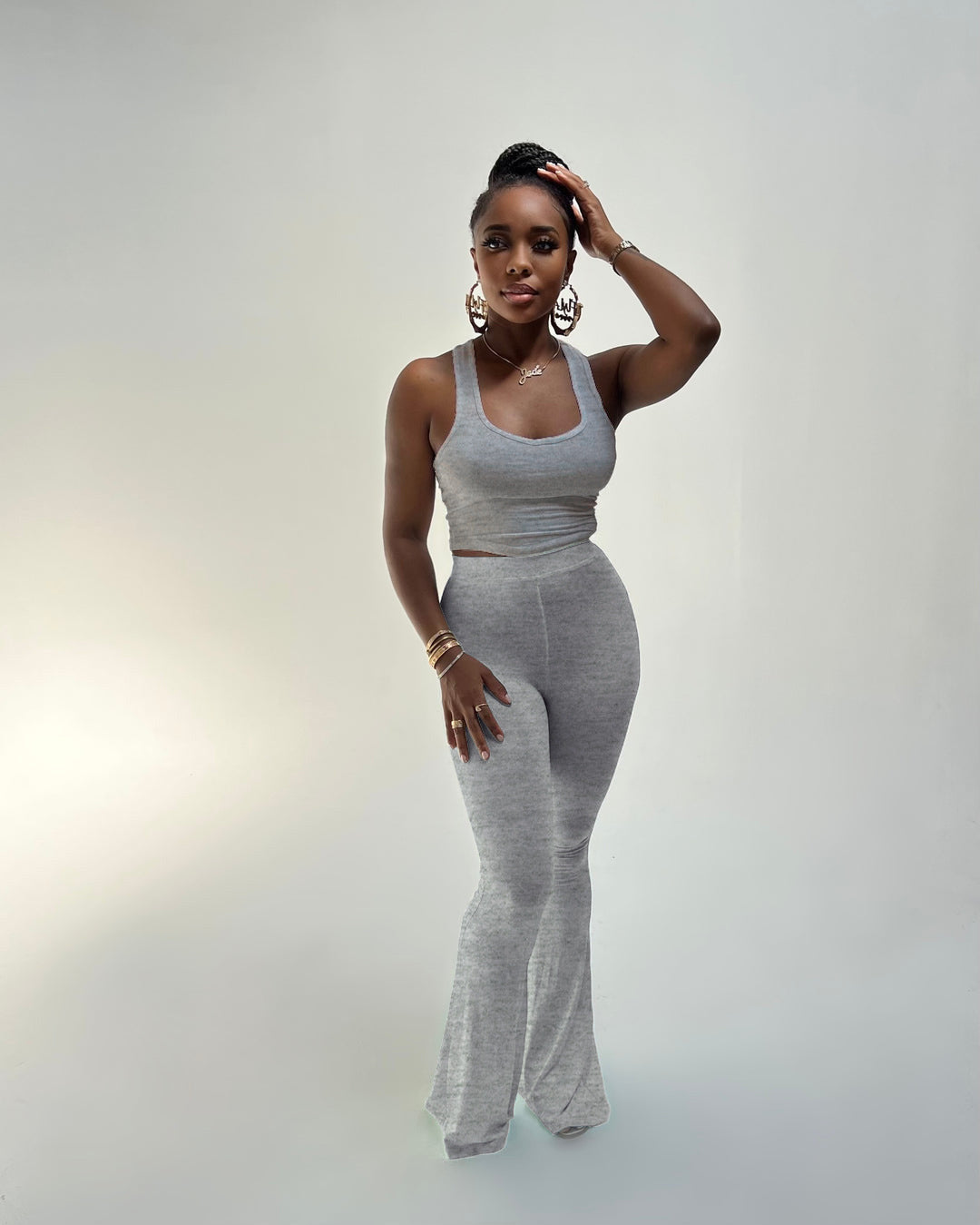Slim Fit Blouse and Pants 2PC Set