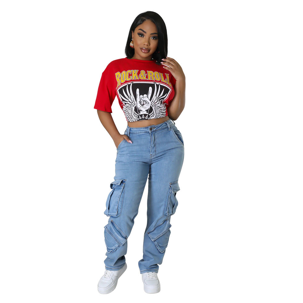 Printed Short Sleeved T-shirt
