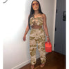 Sleeveless Lace-up Chest Wrap Vest Pants 2PC Set