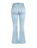 High Elastic Mid Waist Burrs Women's Denim Trousers
