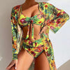 Printed Blouse Three-Piece Set Women's