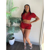 Solid Color Oversleeves Shirt and Shorts Suit