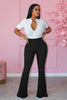 Brushed women's micro-flared pants