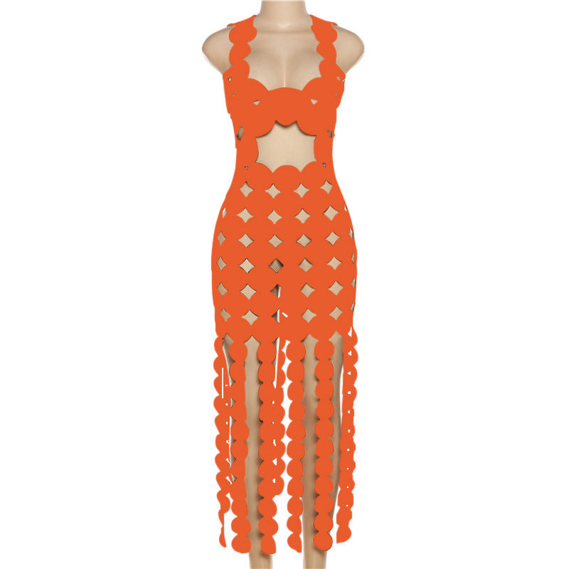 Hollow High Waist Slim-Fit Slimming Dress