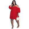 Chiffon Lantern Sleeve Draping Pleated Double Layer Dress