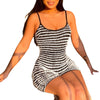Sexy Black and White Striped One-Piece Shorts
