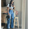 Cotton Fried Dough Twists hollow casual pants