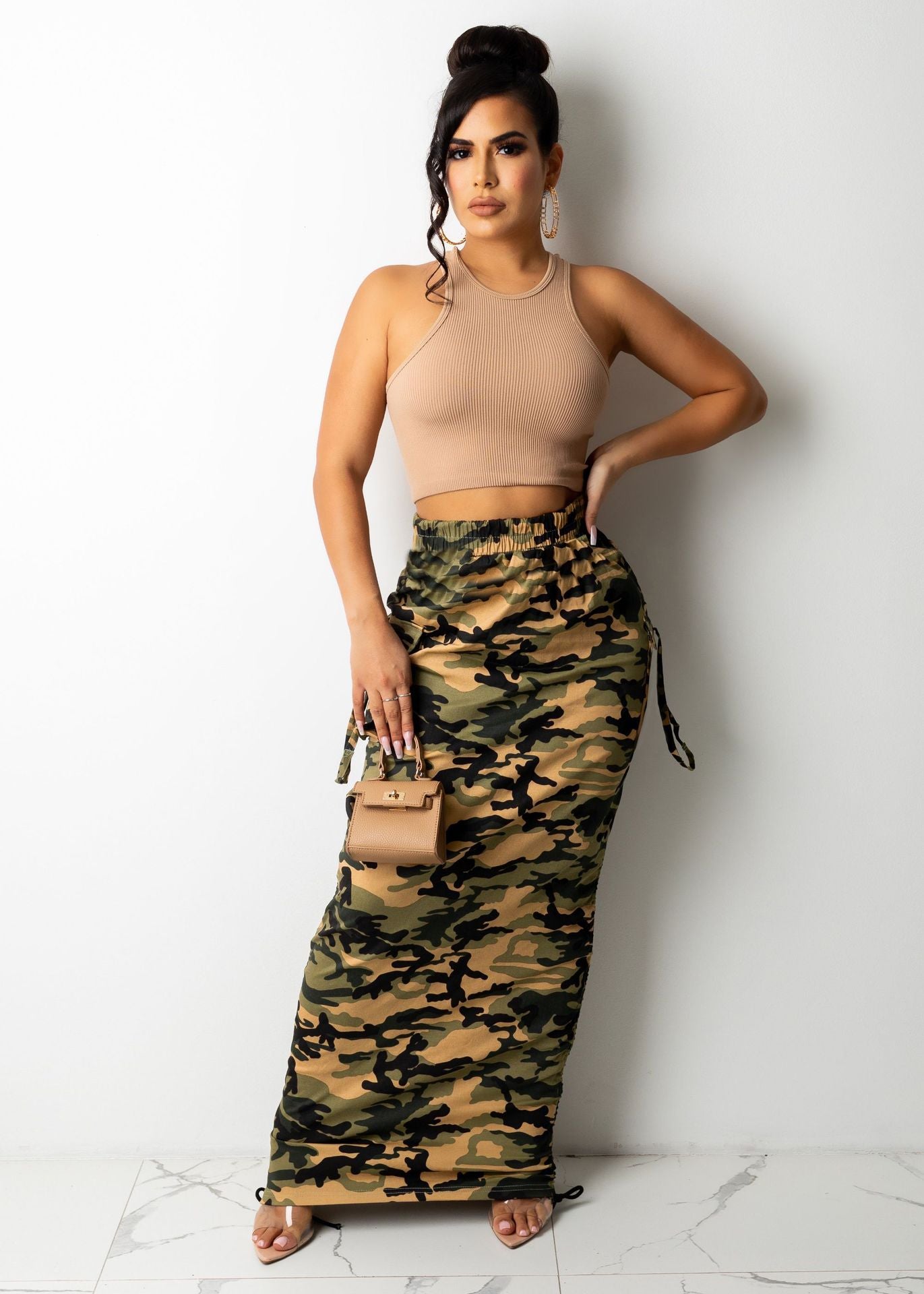 Camo Printed Skirt