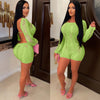Sexy Ripped Long Sleeves Backless Jumpsuit