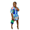 Face Abstract Shirt Dress