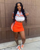 Printing Lapel Sexy Two-Piece Set
