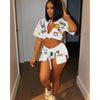 Printed Short-Sleeved Shorts 2pc Set