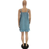 Button Pocket Loose Denim Dress
