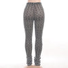 High Waist Black and White Corrugated Hip Lifting Pile Pants