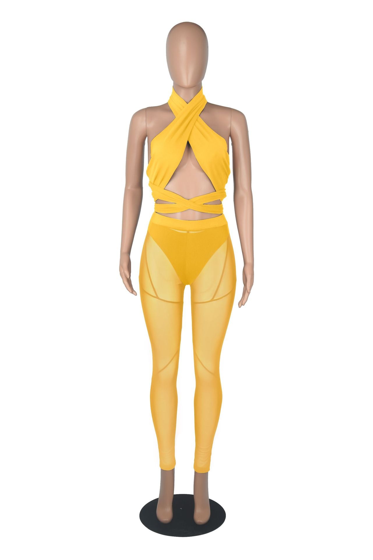 Sexy Stitching See-through 3PC Set
