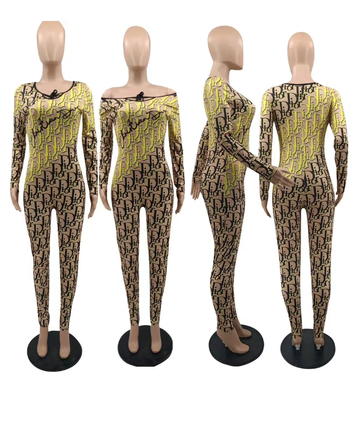 Designer Print One-Piece Jumpsuit