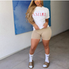 Short sleeve Rabbit head Letter Print