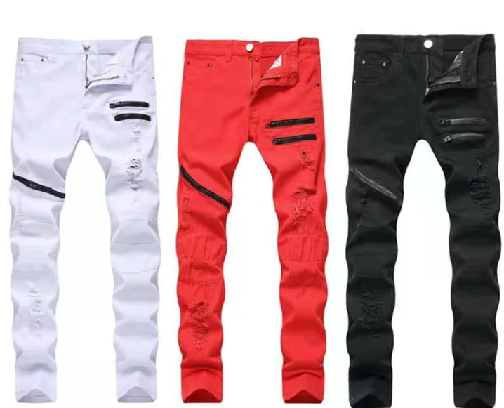 Men's Straight-Leg Riped Jeans