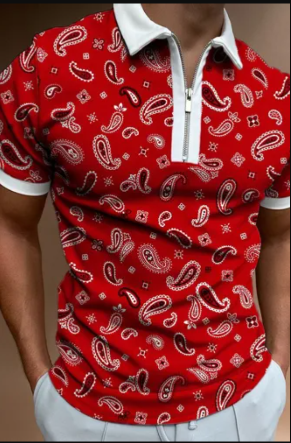 Men's Red Casual Shirt