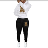 Hoodie Bear Pattern Casual Sweatsuit