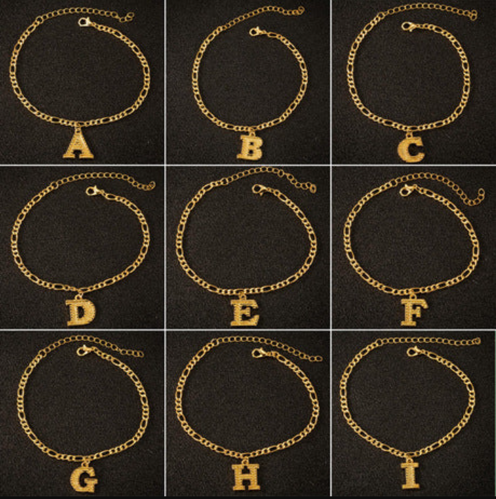 26 Styles Letter Anklets
