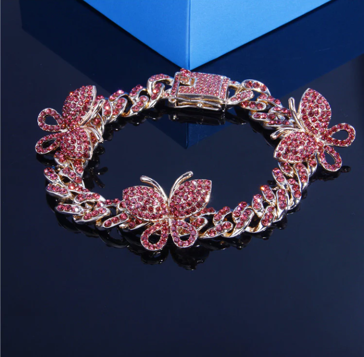 Diamond Butterfly Anklets