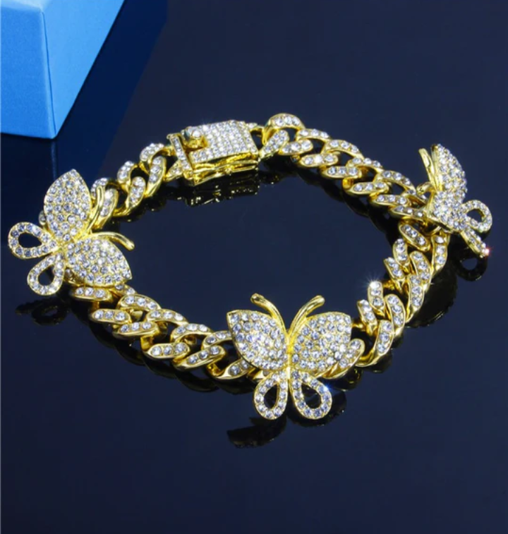 Diamond Butterfly Anklets