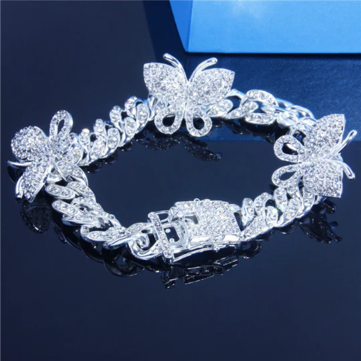 Diamond Butterfly Anklets