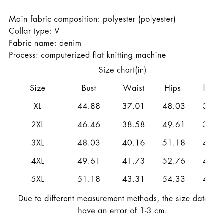 Pluse Size Denim Dress