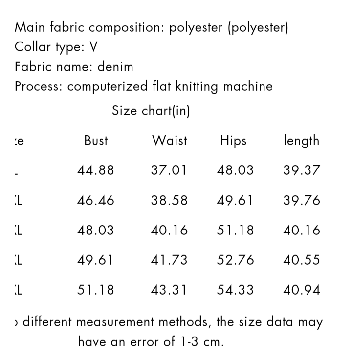 Pluse Size Denim Dress