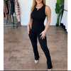 ZIPPER SLIM HIGH WAIST JUMPSUIT