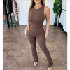 ZIPPER SLIM HIGH WAIST JUMPSUIT