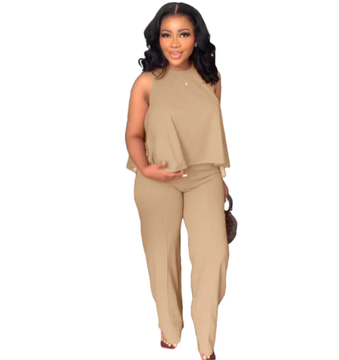 Loose Top Casual Trousers 2pc Set