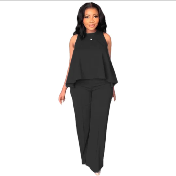 Loose Top Casual Trousers 2pc Set