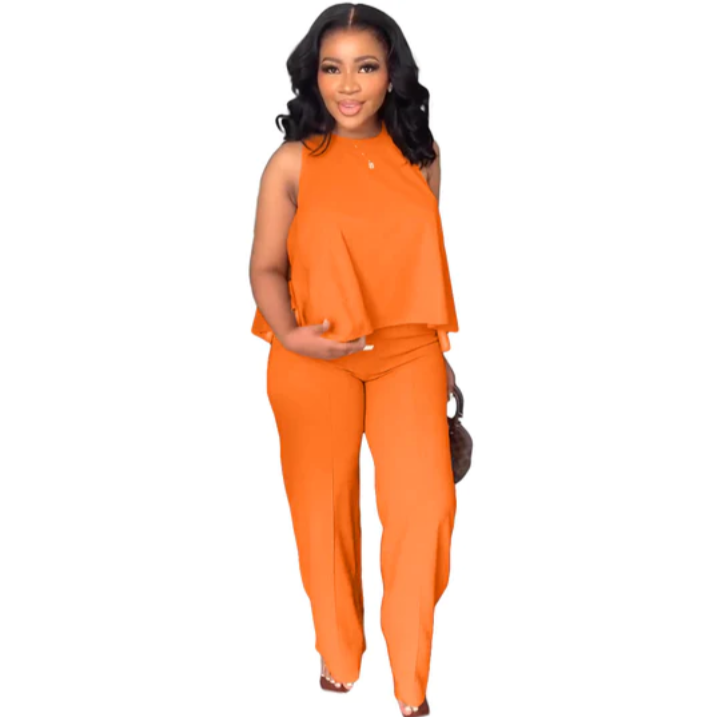 Loose Top Casual Trousers 2pc Set