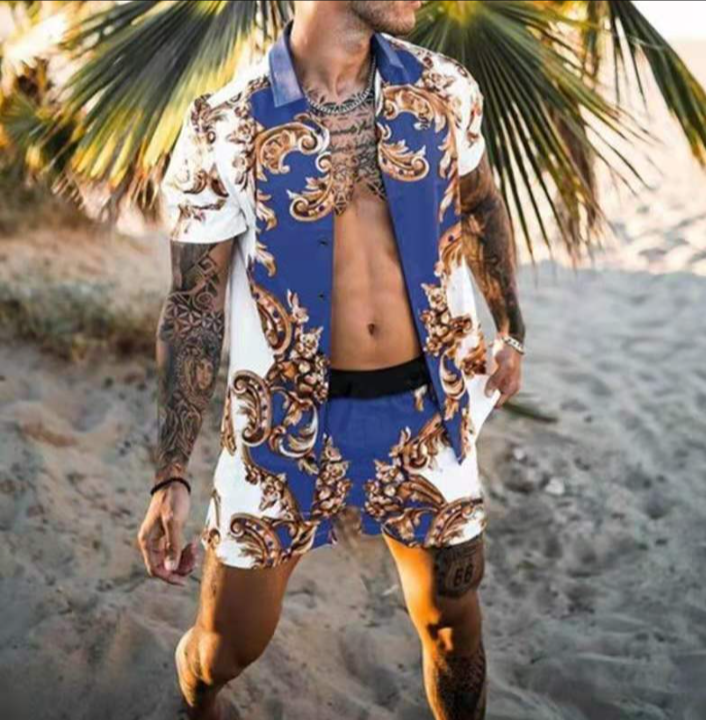 MEN'S CASUAL LOOSE PRINTED 2PC