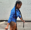 Soild color 2pc booty shorts