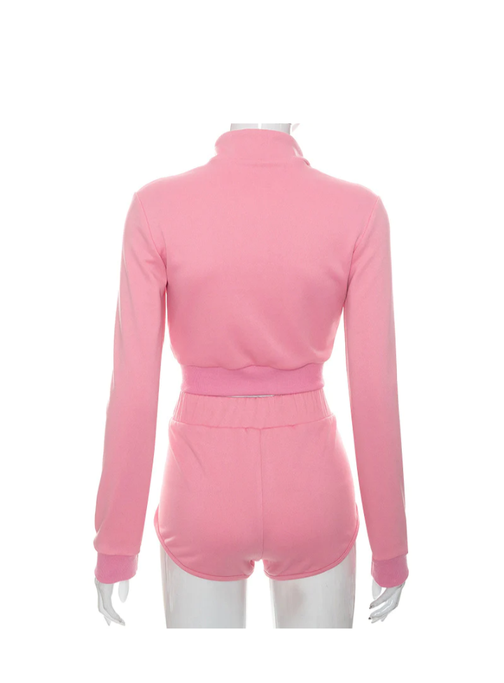Soild color 2pc booty shorts