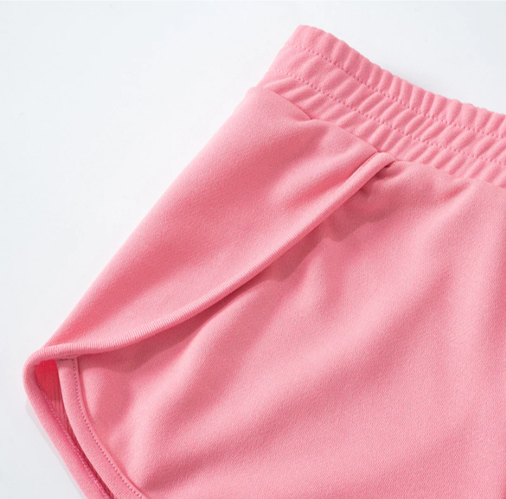 Soild color 2pc booty shorts