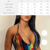Abstract Printing Oblique Shoulder Jumpsuit