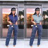 Short Sleeveless Denim Top