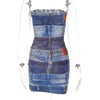 Printed Backless Top Sheath Dress
