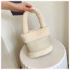 Lamb hair splicing portable water bucket fur bag