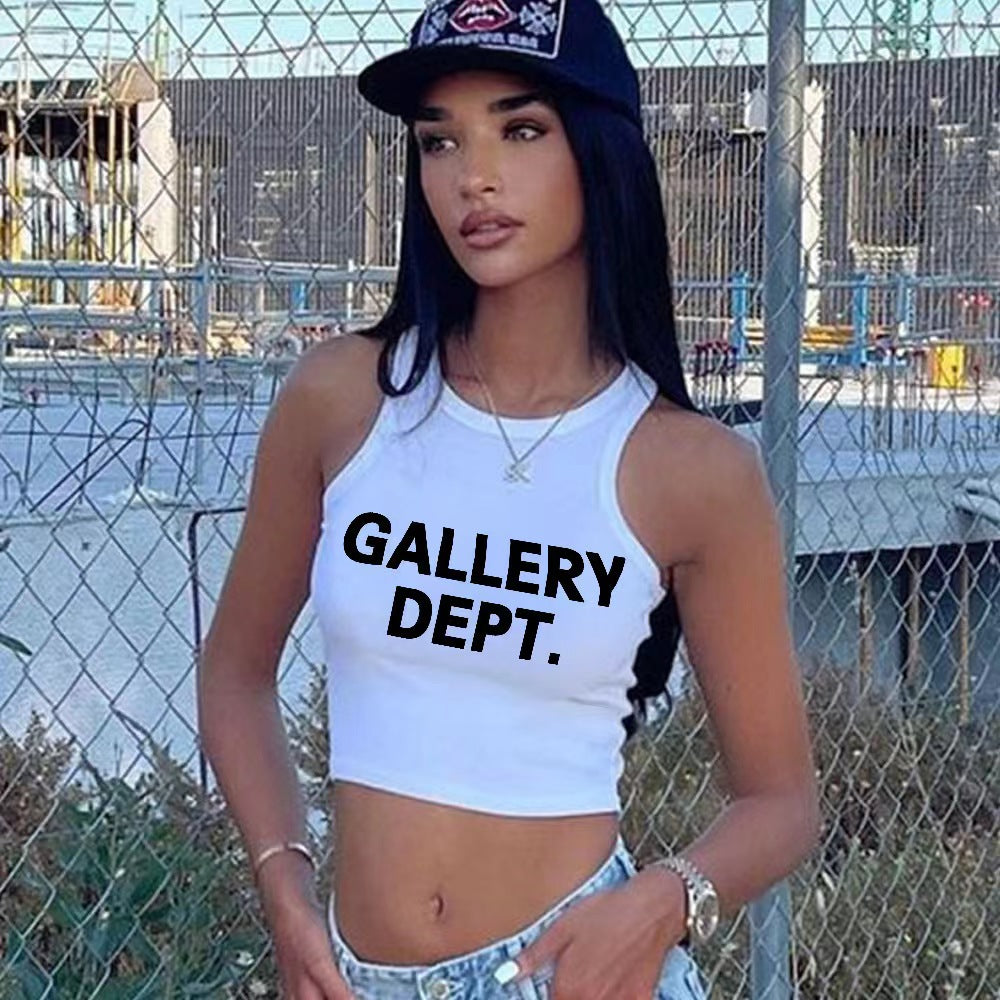Letter PrintedExposed Crop Top