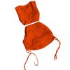 Sleeveless Vest Drawstring Ruffle Skirt Outfit
