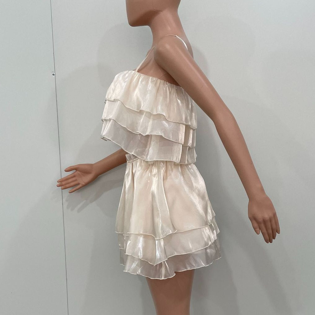 Color Overall Dress Set
