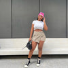 Zipper Pocket Skirt Shorts