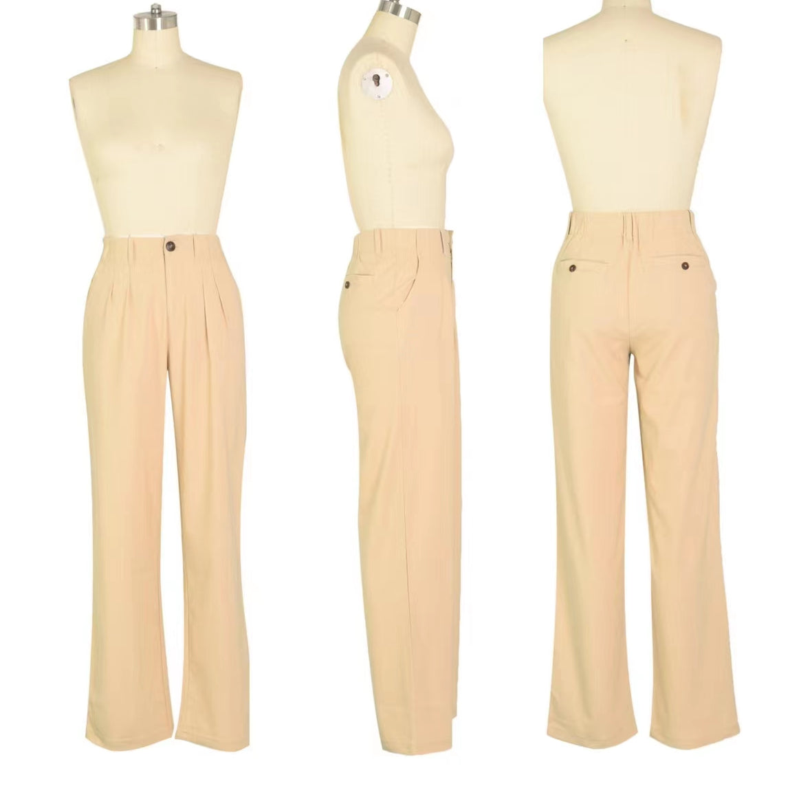 Linen Cotton Breathable Straight Casual Trousers