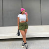 Zipper Pocket Skirt Shorts